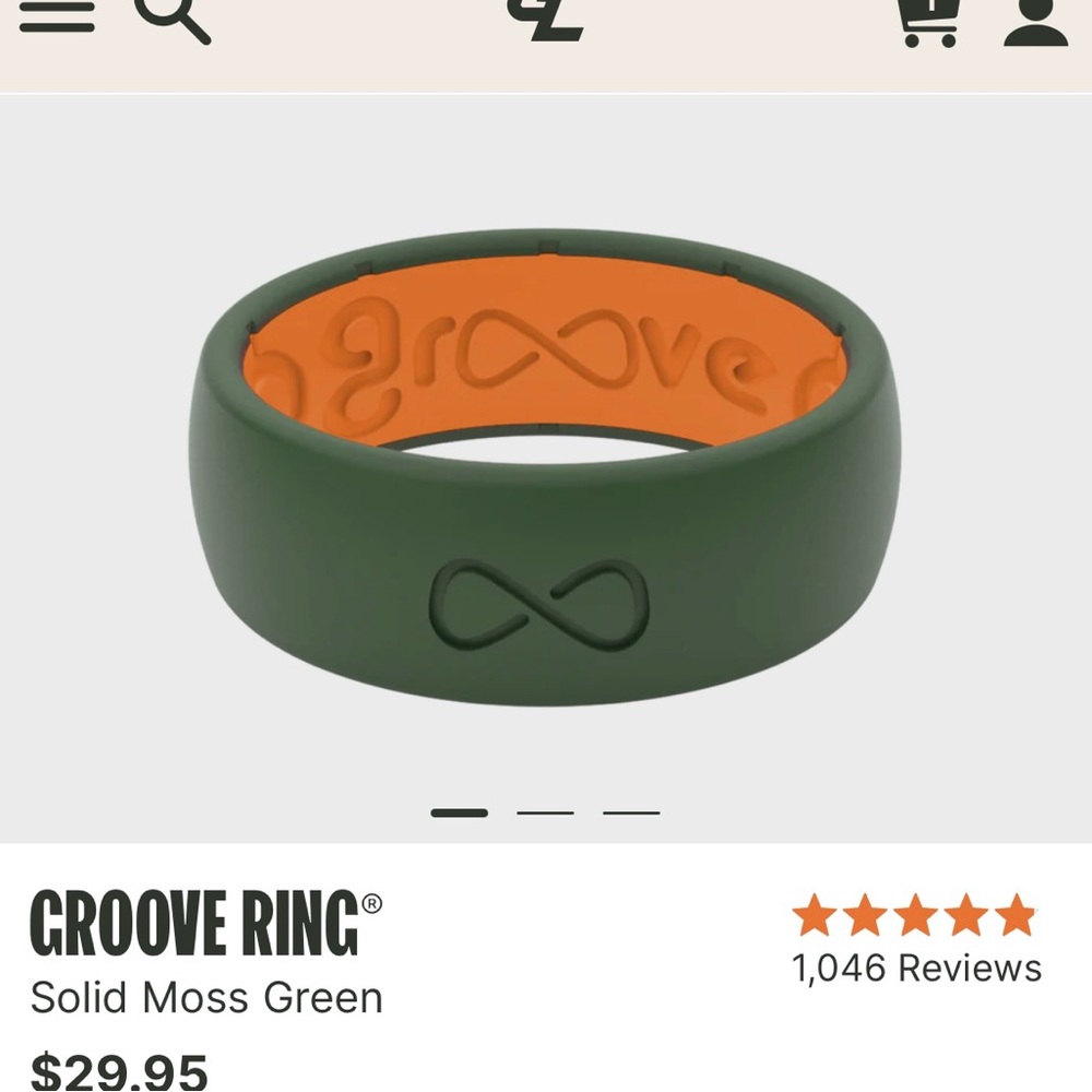 Men’s size 13 ring/Groove Life Solid Moss Green